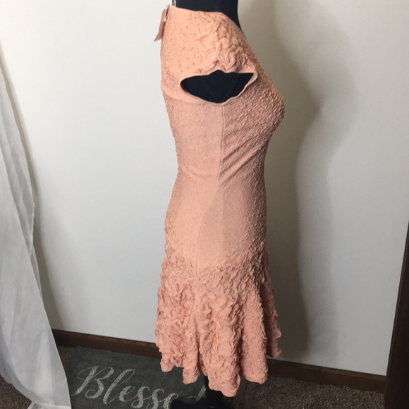 Alexander McQueen blush peach textural pucker knit flounced dress size s… - Picture 7 of 14
